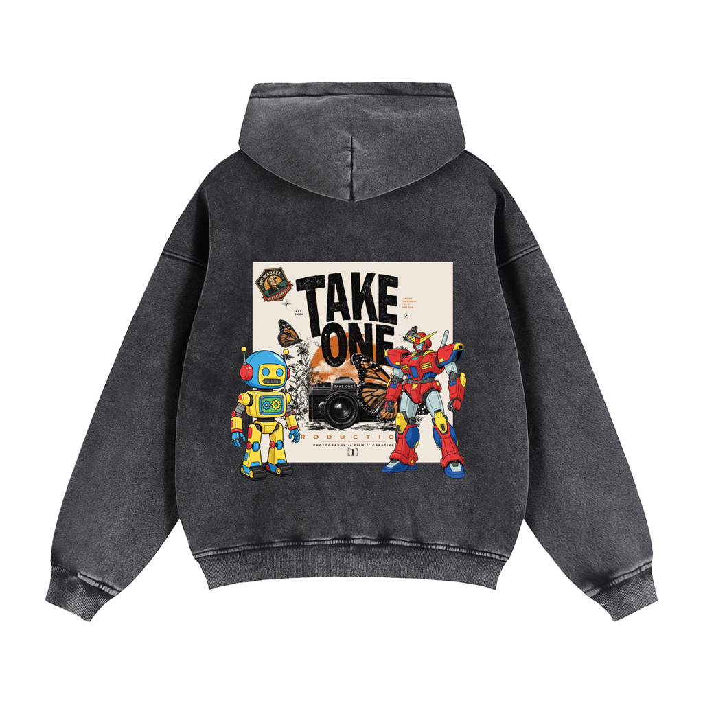 Zip-Through Boxy Fleece Hoodie