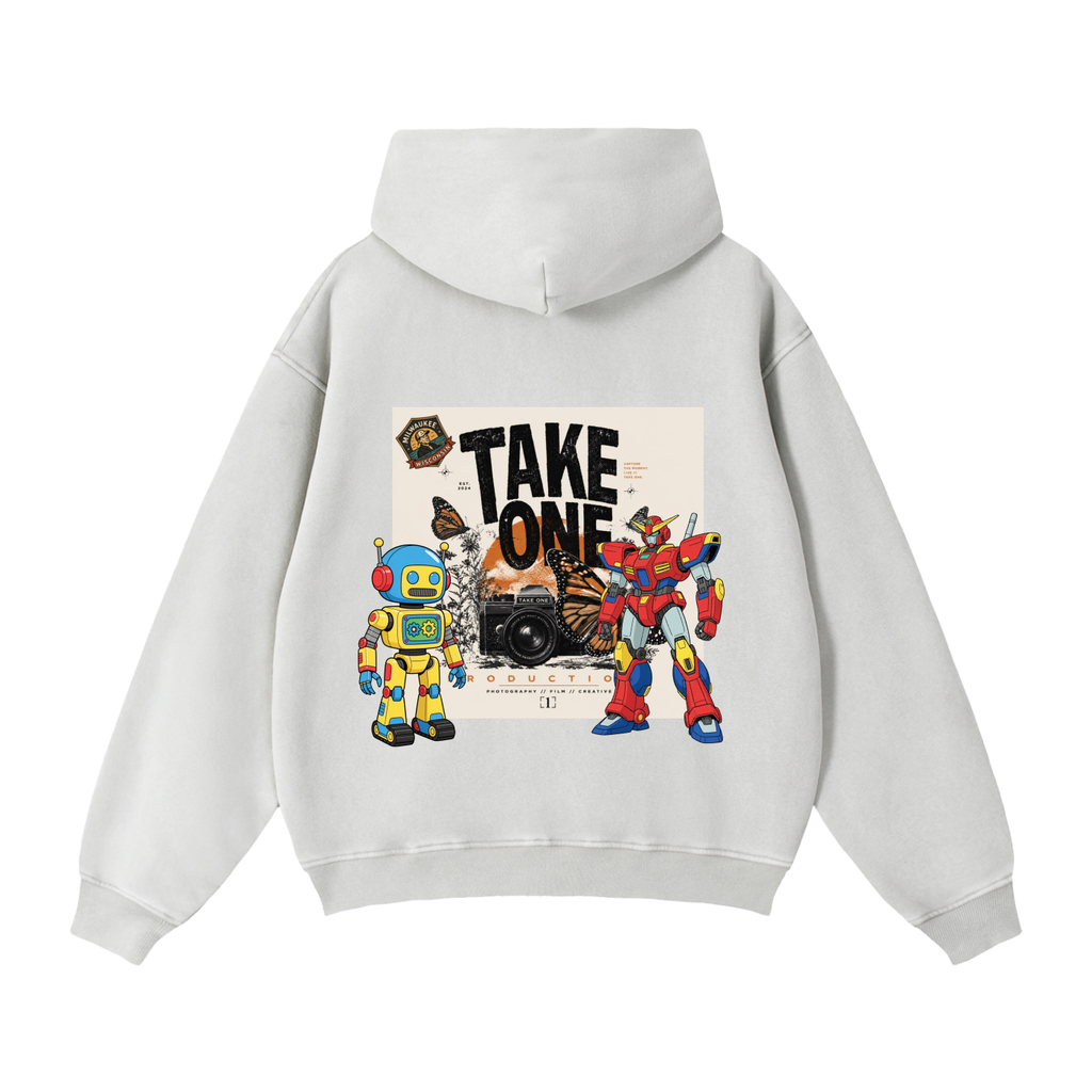 Zip-Through Boxy Fleece Hoodie