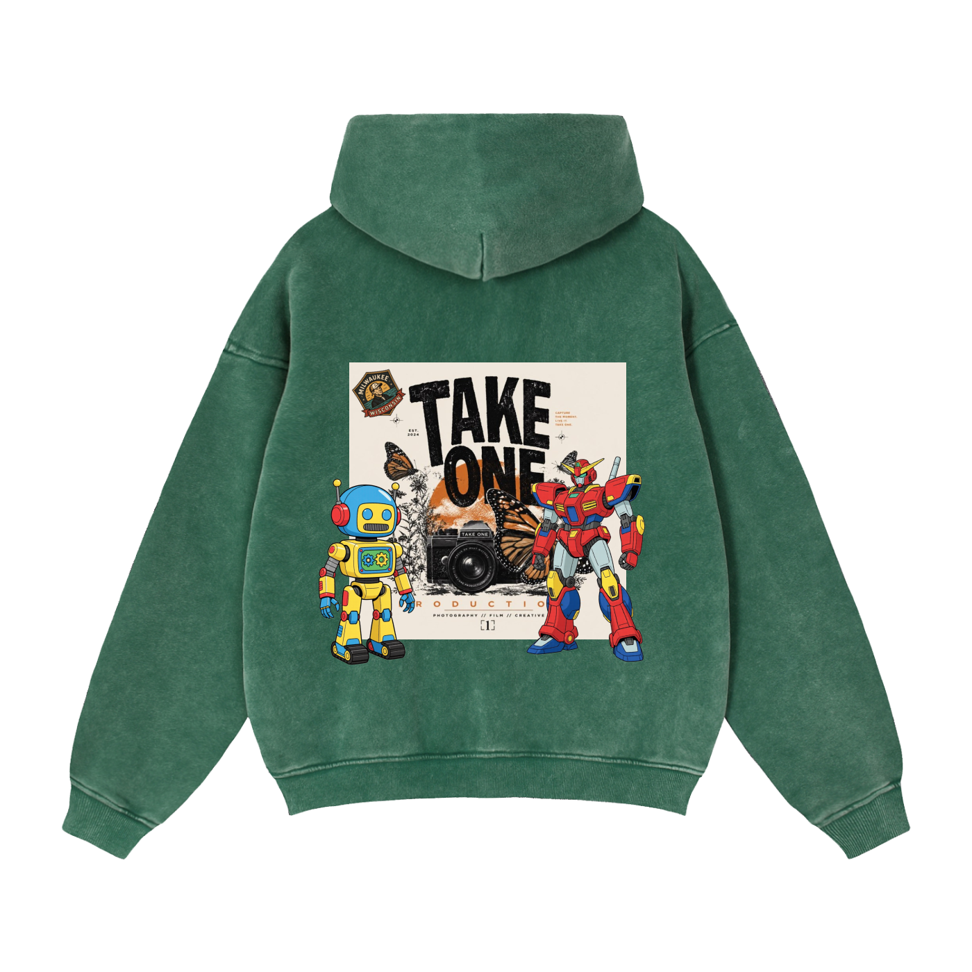 Zip-Through Boxy Fleece Hoodie