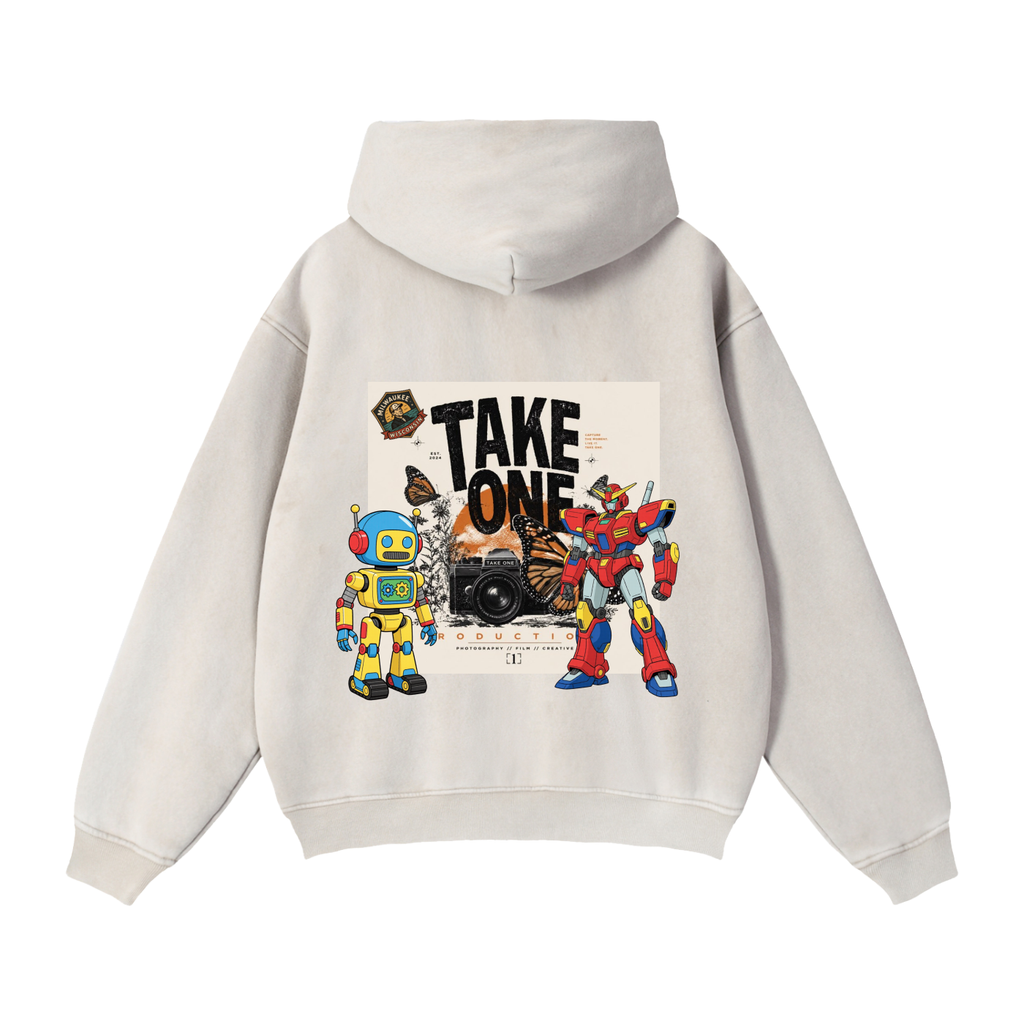 Zip-Through Boxy Fleece Hoodie