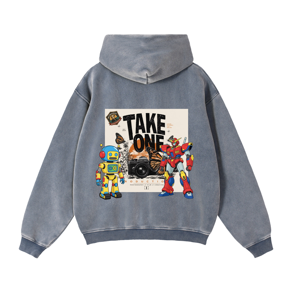 Zip-Through Boxy Fleece Hoodie
